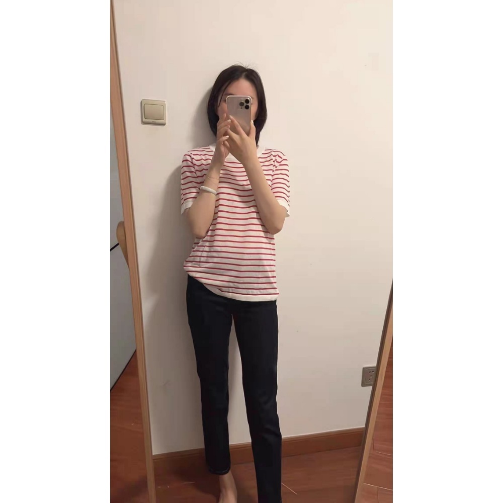 용감무쌍 용수정 48회 이화정 티셔츠 반팔 기미연 줄무늬 데일리 의상 옷 패션 - 상세 이미지 4