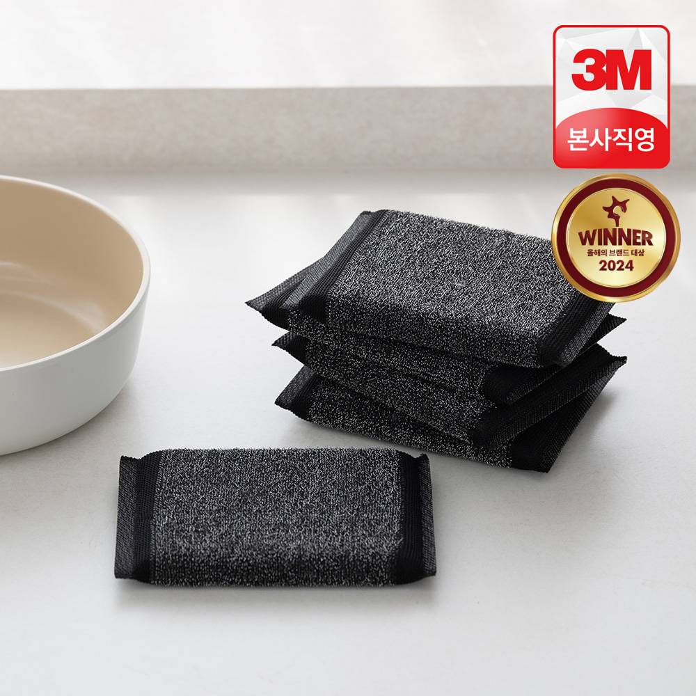 3M 스카치브라이트 강력 철 스펀지 수세미 1개입, 5개