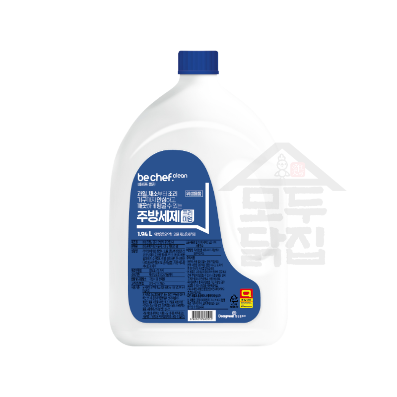 비셰프 크린 성진켐 대용량 프리미엄 주방세제 2kg 6개 세척제 : 모두닭집