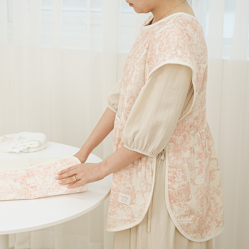 이몽 뜨왈드주이 엄마 턱받이 앞치마 수유가리개 침받이 이유식 아기 트림패드