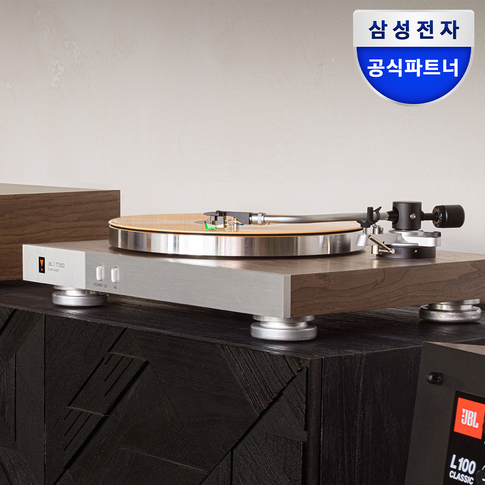 삼성전자 JBL TT350 턴테이블 바이닐 레코드 LP 플레이어 클래식 다이렉트 드라이브 JBLTT350WALEU
