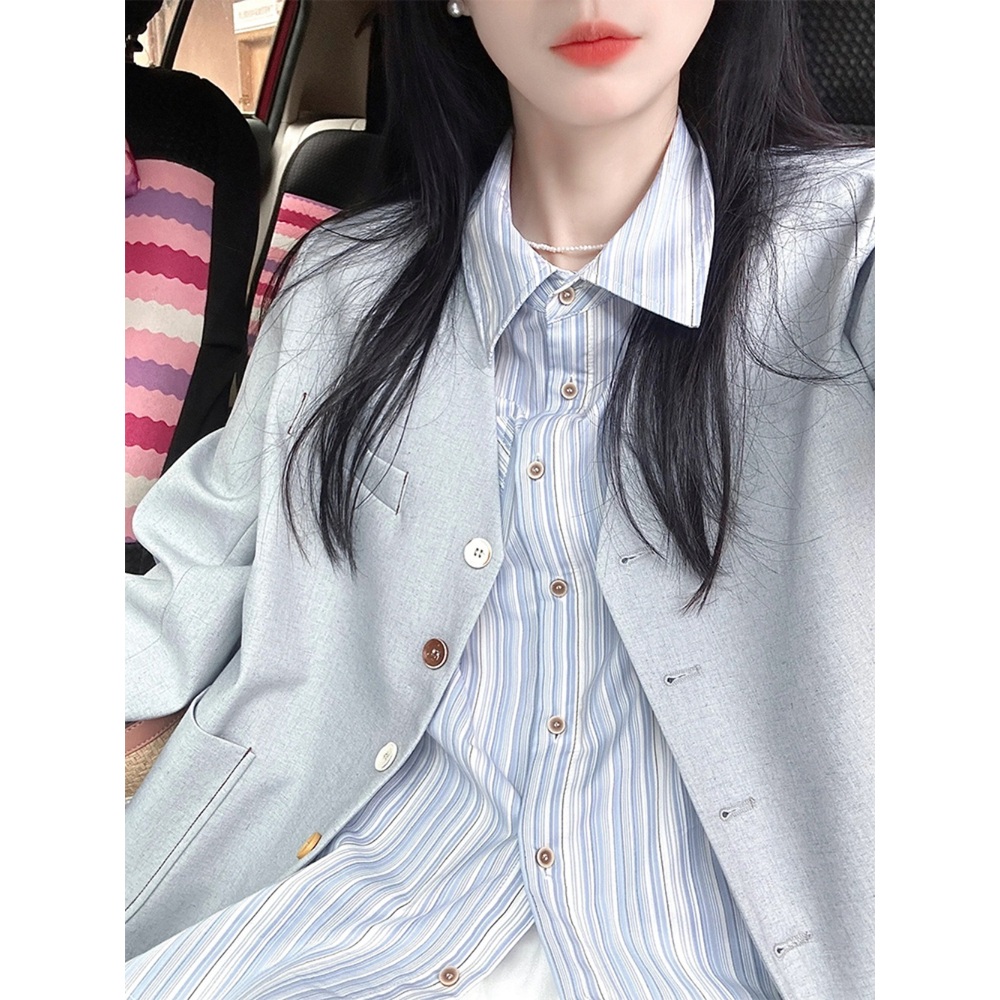 용감무쌍용수정 50회 엄현경 자켓 모직 용수정 루즈 노카라 의상 옷 패션 - 상세 이미지 2