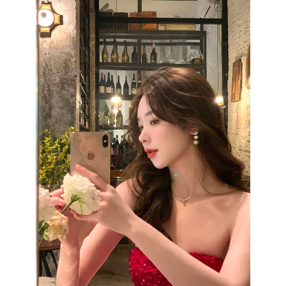 용감무쌍 용수정 47회 이승연 귀걸이 진주 민경화 우아한 큐빅 의상 옷 패션 - 상세 이미지 5