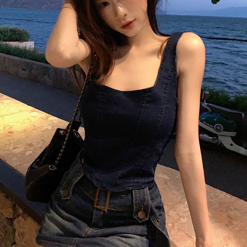 놀아주는여자 11회 문지인 나시 민소매 구미호 집업 데님 의상 옷 패션 - 메인 이미지