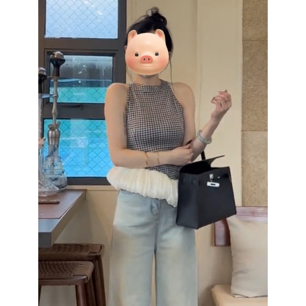 덱스의냉터뷰 태연 민소매 나시 홀터넥 레이스 의상 옷 패션 - 상세 이미지 5