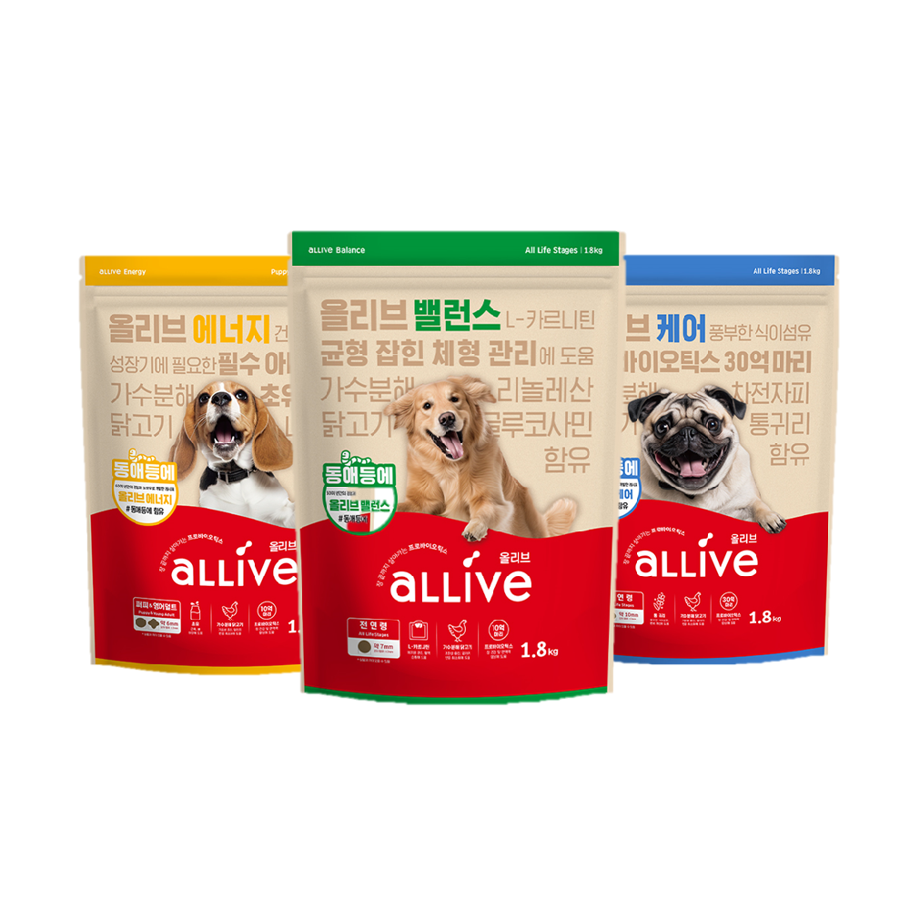 올리브 강아지 사료 1.8kg(에너지/밸런스/케어) - 상품 이미지