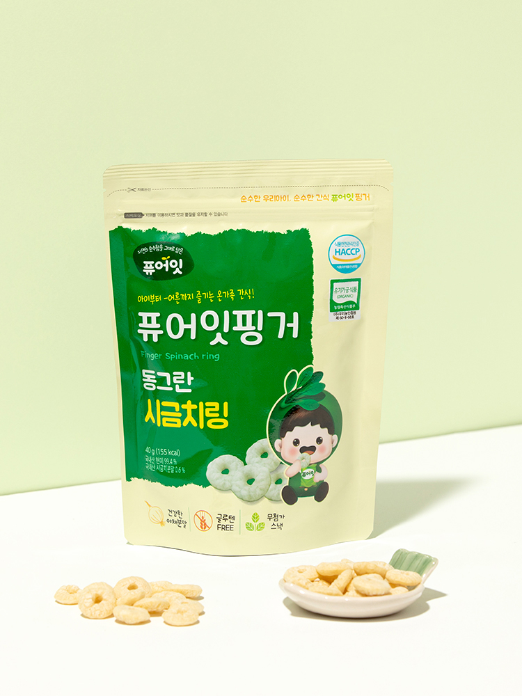 퓨어잇 핑거 유기농 아이과자 동그란 야채링 4가지맛 아기 간식 유아