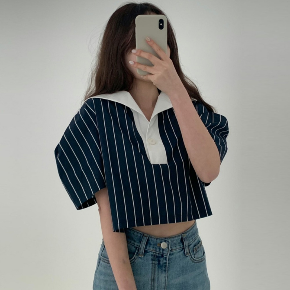 전참시 308회 홍현희 블라우스 셔츠 빅카라 스트라이프 의상 옷 패션 - 메인 이미지