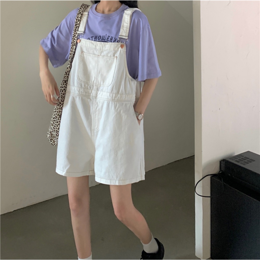 언니네산지직송 1회 안은진 멜빵 반바지 팬츠 데님 캐주얼 의상 옷 패션 - 상세 이미지 4