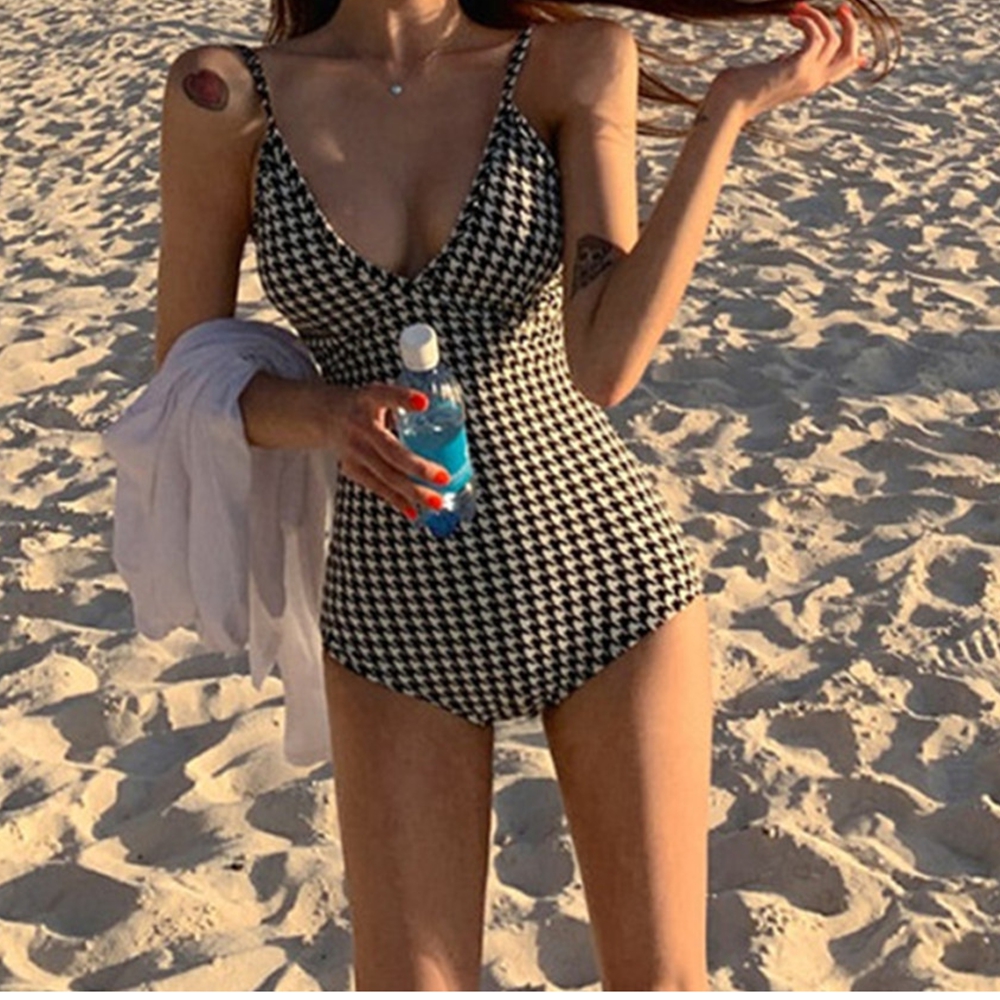 홀터넥모노키니 세부 괌 휴양지 호텔 해외여행 수영복 - 상세 이미지 4