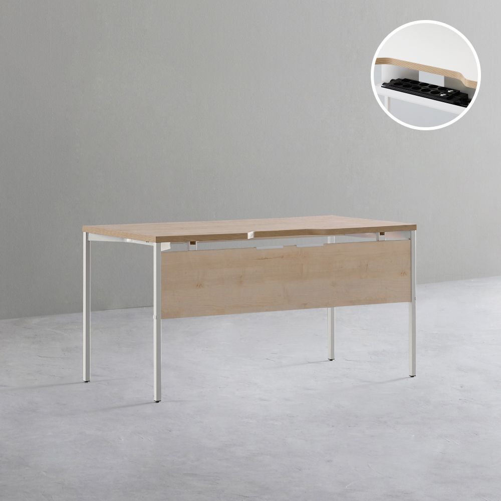 데스커 하부가림판 책상 2.0 1400x700mm, 메이플 - 상품 이미지