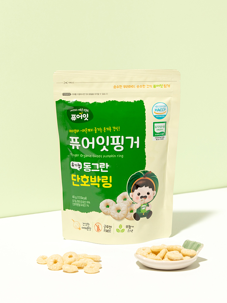 퓨어잇 핑거 유기농 아이과자 동그란 야채링 4가지맛 아기 간식 유아