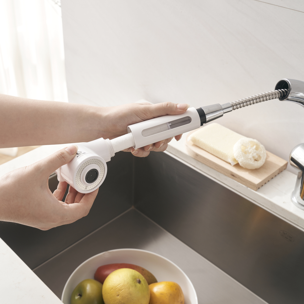 퓨어셀 수압상승 녹물제거 주방 싱크대 씽크대 수전 수도 헤드 교체