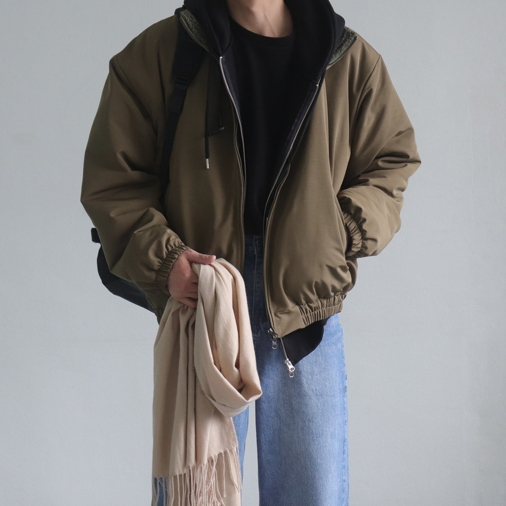 남자야상패딩 남자 겨울자켓 오버핏 양털 점퍼 남성숏패딩