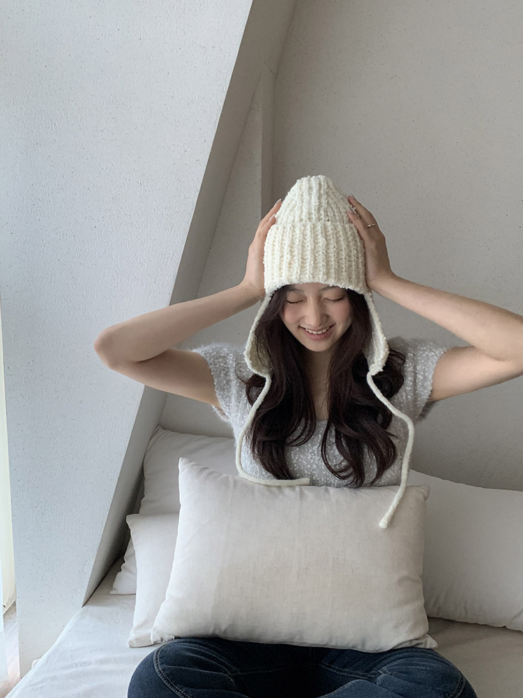 [국내제작/무배] 부클 귀달이 햇 - 여성 방한 바라클라바 비니 귀돌이 귀마개 귀덮개모자 - 상세 이미지 2