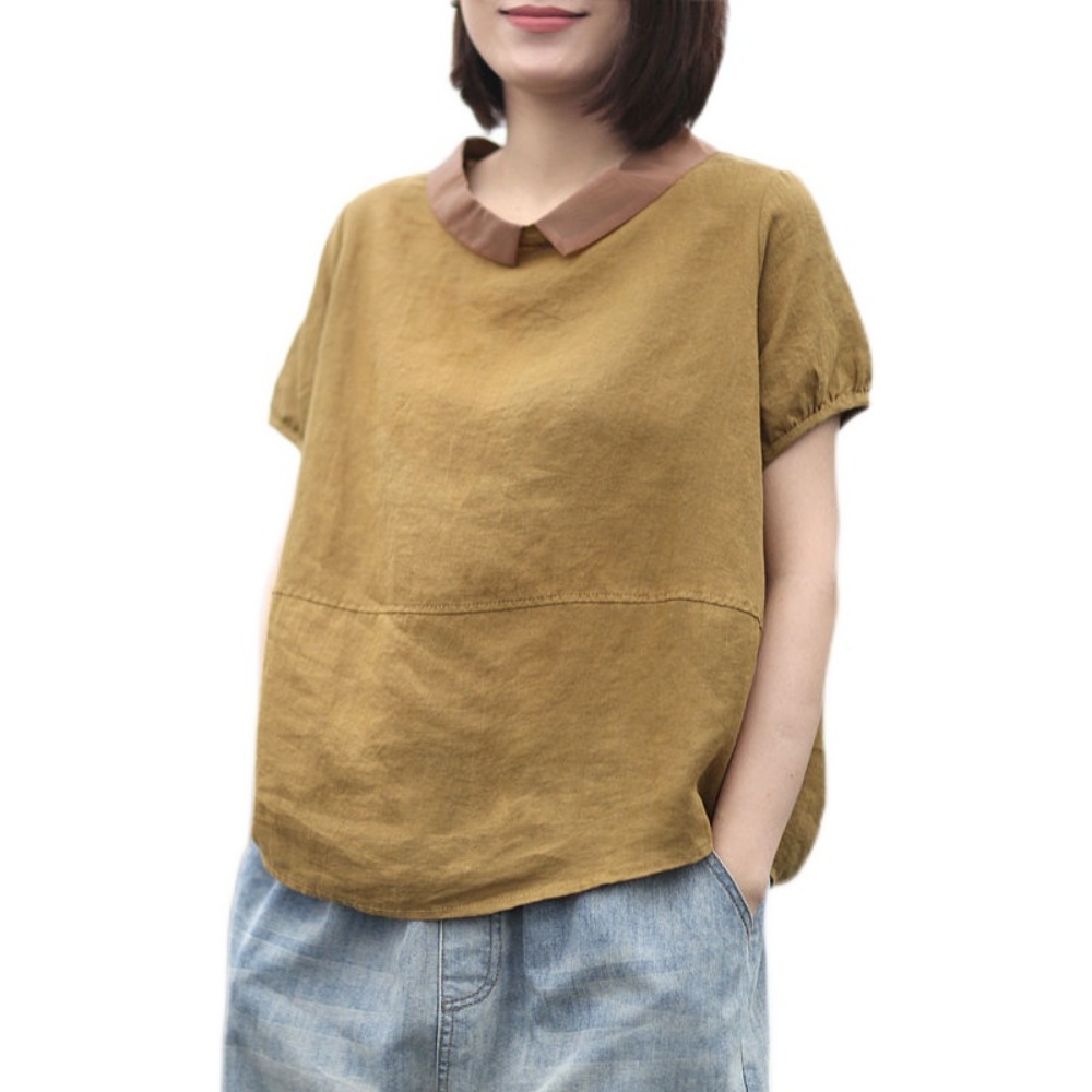 용감무쌍용수정 50회 이영애 블라우스 셔츠 중년 라운드넥 의상 옷 패션 - 상세 이미지 5
