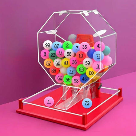 번호추첨기 로또기계 경품 뽑기 무작위 이벤트 추출기 행사용 파워볼 1. 오렌지 숫자볼(1-100)+레드기계