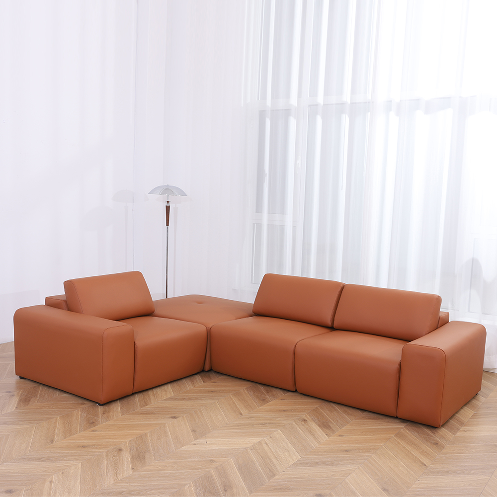 모던홈즈 천연소가죽 리프트업 스윙 모듈 소파