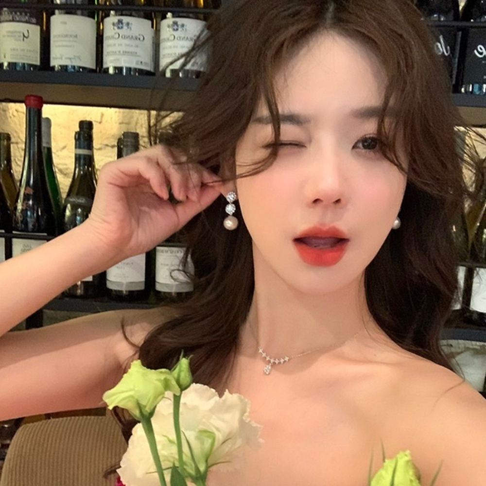 용감무쌍 용수정 47회 이승연 귀걸이 진주 민경화 우아한 큐빅 의상 옷 패션 - 상품 이미지