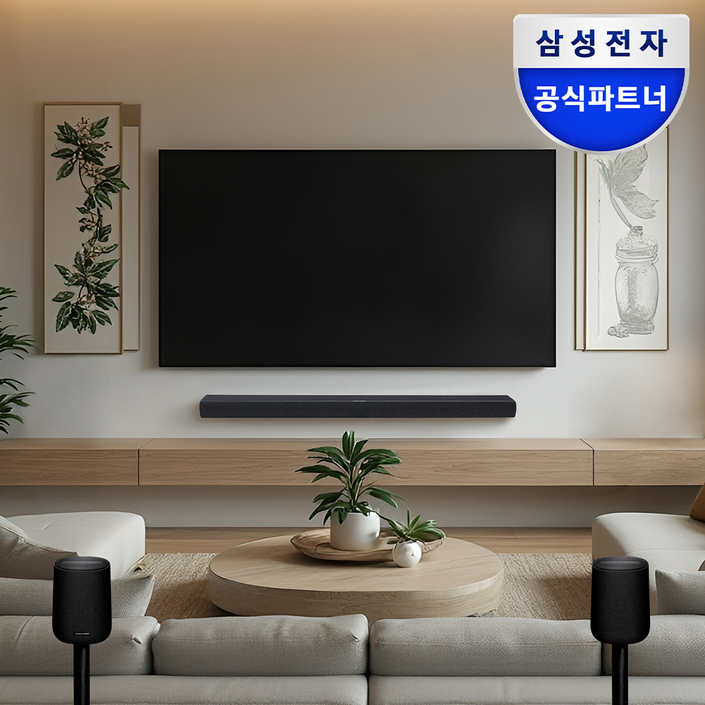 삼성전자 하만카돈 인챈트 1100 사운드바 풀패키지 (사운드바+서라운드+우퍼) TV 스피커바 벽걸이 홈시어터 돌비애트모스 HKENCH1100BLKAS - 상세 이미지 3