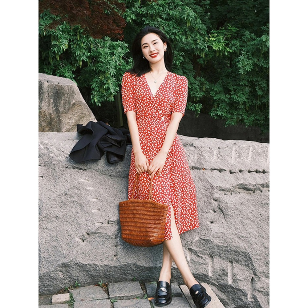 놀아주는여자 11회 한선화 원피스 레드 고은하 브이넥 휴양지 의상 옷 패션 - 상세 이미지 4