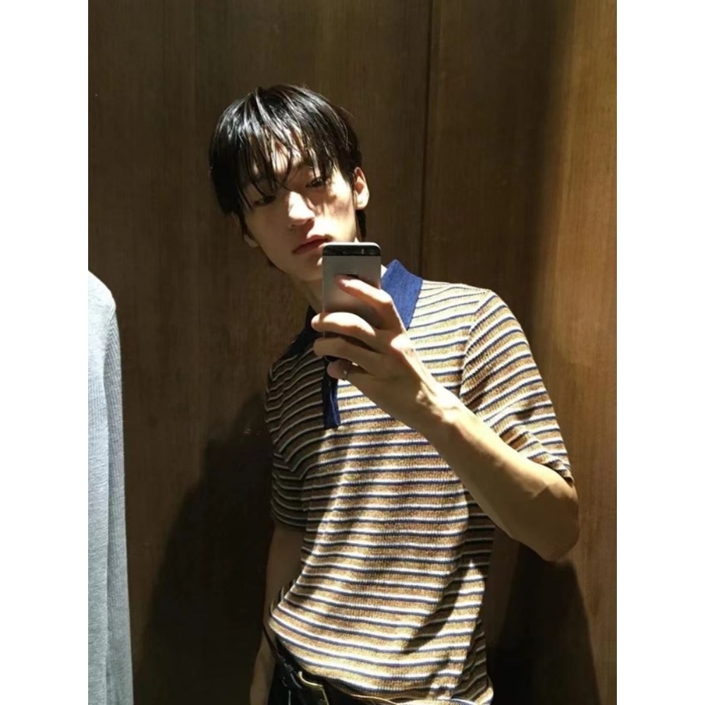 마이네임이즈가브리엘 다비치 이해리 니트 반팔 데일리 캐주얼 의상 옷 패션 - 상세 이미지 4
