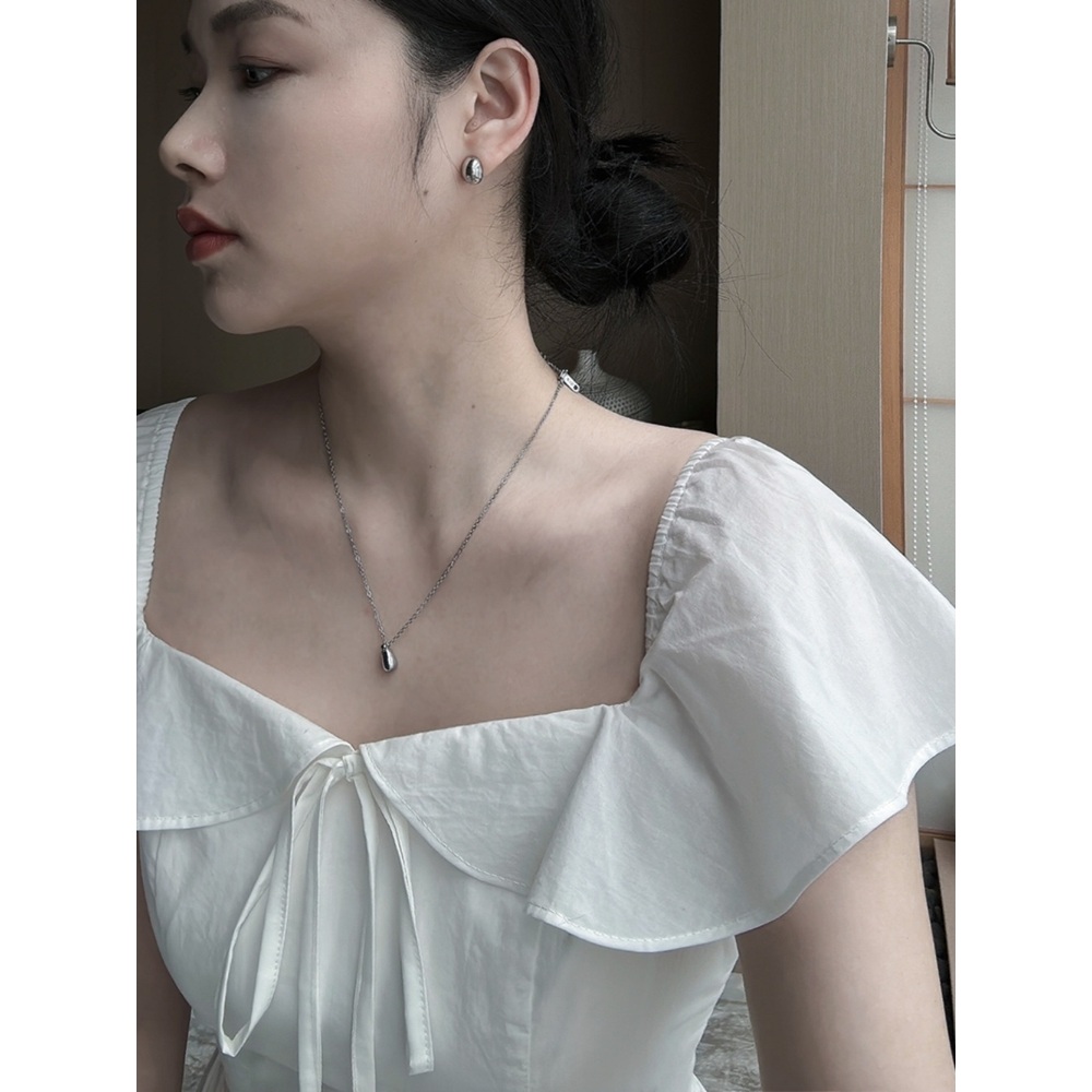 놀면뭐하니 247회 이미주 원피스 화이트 스퀘어넥 프릴 의상 옷 패션 - 상세 이미지 5