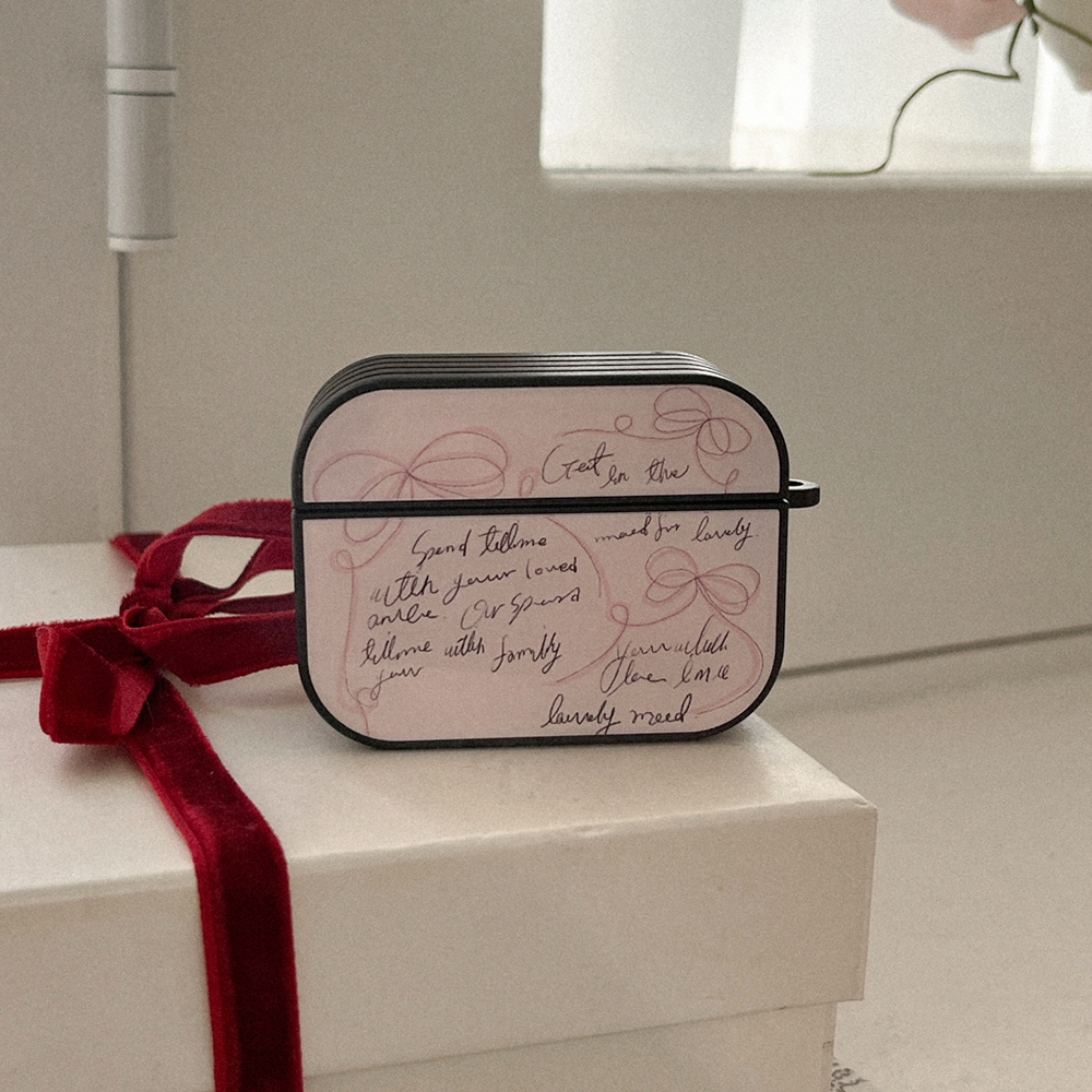 spend lovely time 에어팟 프로 케이스 하드 범퍼 white