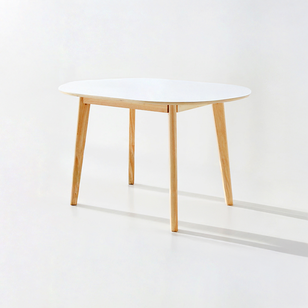 RAMIRA 테이블 12080 HPL 라운드형  + POLIM 접이식 라탄의자 2인세트