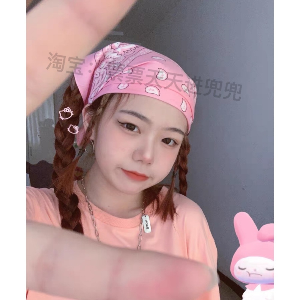 페이즐리 두건 여성 예쁜 반다나 여자 여름 - 상세 이미지 4