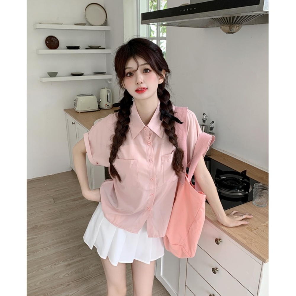 전참시 306회 송은이 셔츠 블라우스 반팔 핑크 고급진 카라넥 의상 옷 패션 - 상세 이미지 2