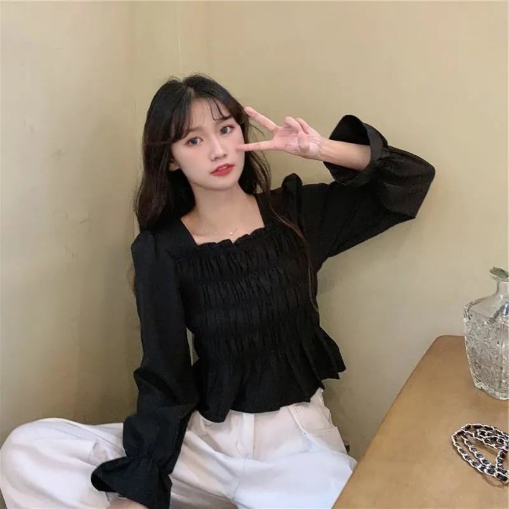 전참시 307회 트리플에스 S7 김나경 블라우스 셔츠 스퀘어넥 셔링 의상 옷 패션 - 상세 이미지 4