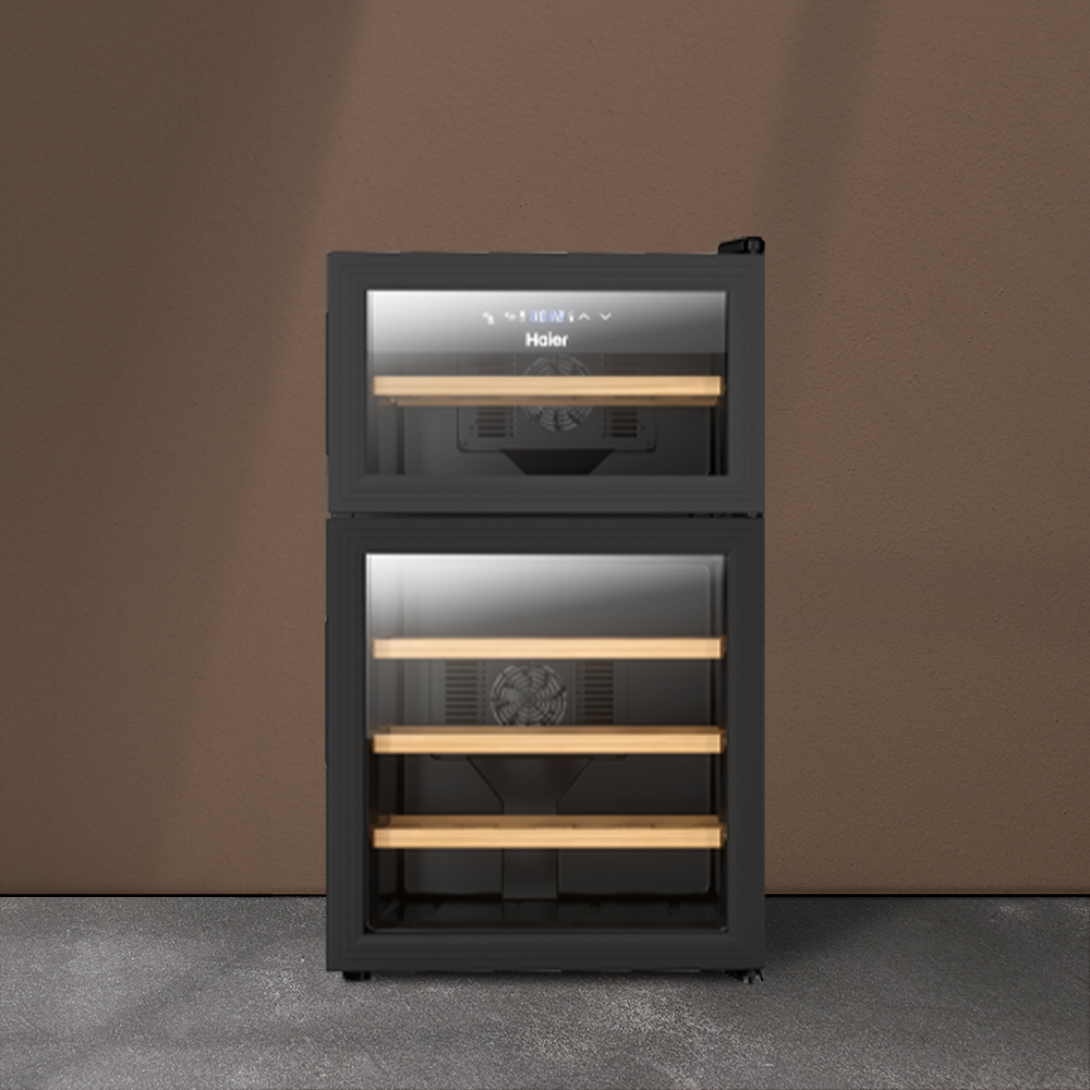 하이얼 아쿠아 듀얼 와인셀러 가정용 HWC43MNB 24병 터치스크린