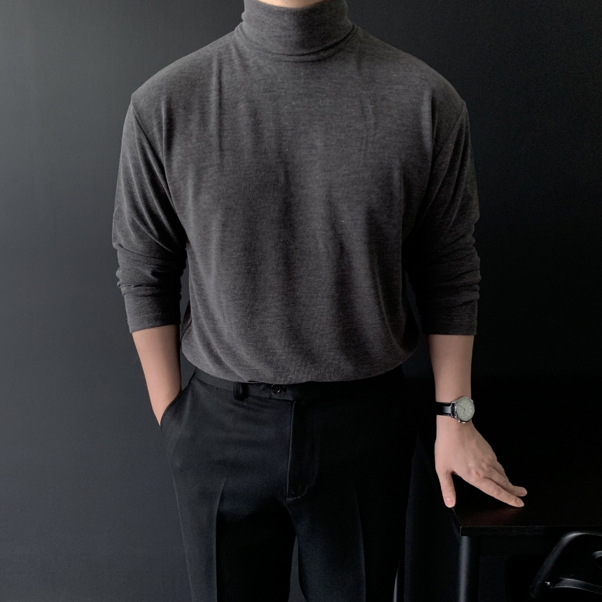 남자목티 남자반폴라티 남성면반목티 - 상세 이미지 3