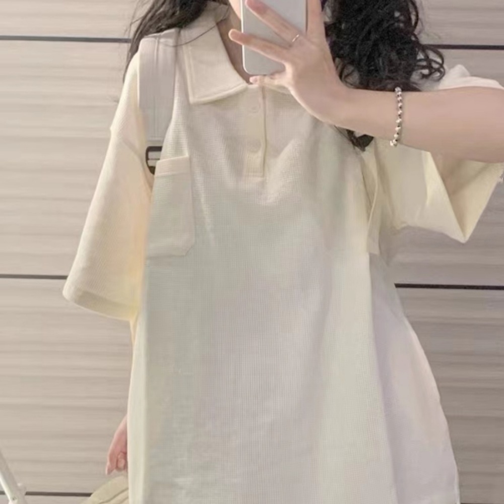 놀아주는 여자 11회 문지인 티셔츠 반팔 구미호 카라넥 데일리 의상 옷 패션 - 메인 이미지