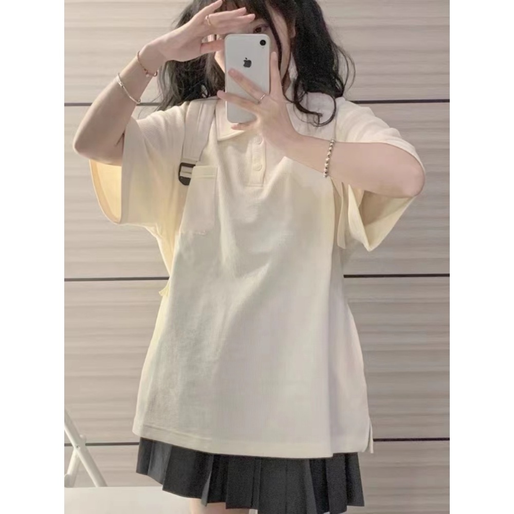 놀아주는 여자 11회 문지인 티셔츠 반팔 구미호 카라넥 데일리 의상 옷 패션 - 상세 이미지 2
