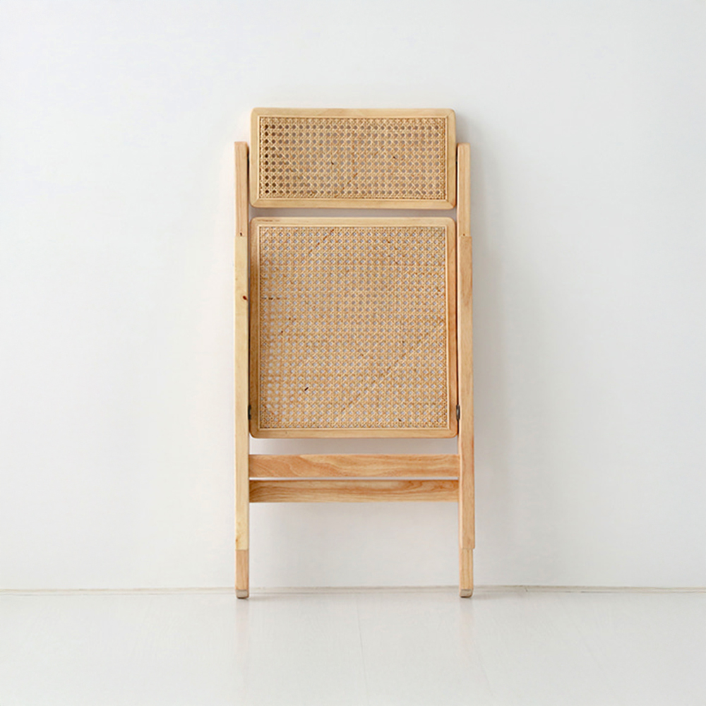 RAMIRA 테이블 12080 HPL 라운드형  + POLIM 접이식 라탄의자 2인세트