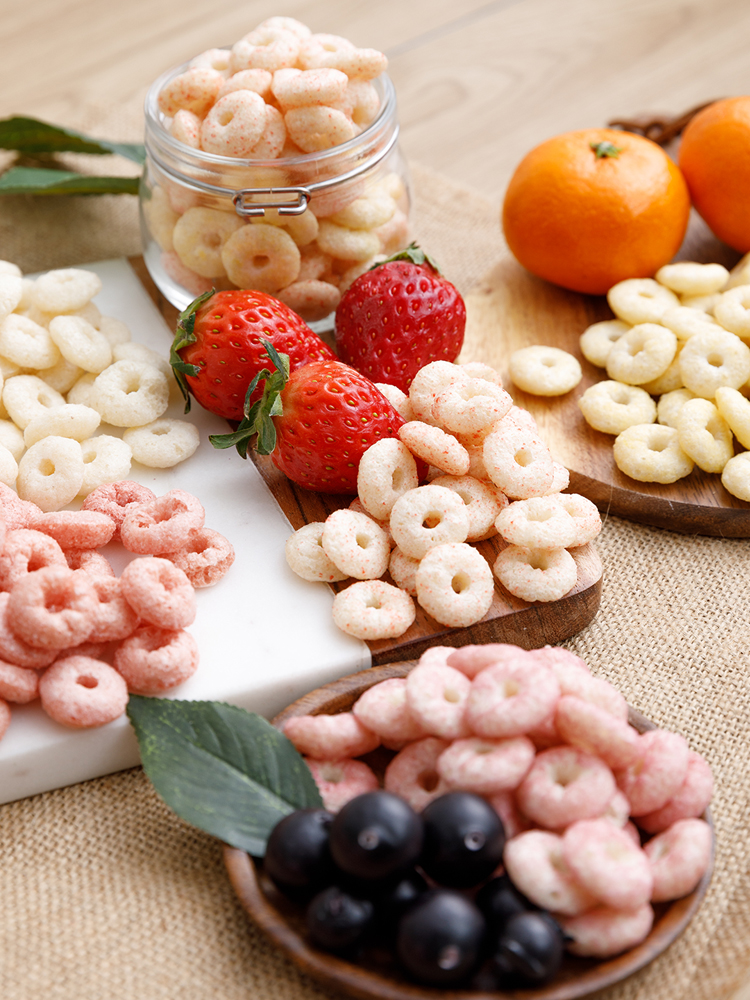 퓨어잇 핑거 동그란 아이과자 자일리톨 과일링 5가지맛 아기간식