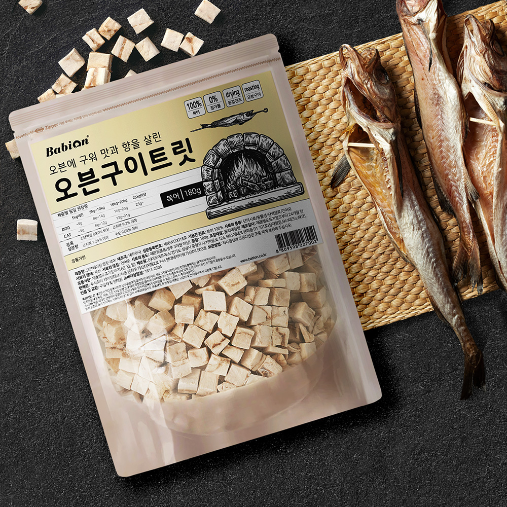 바비온 동결건조 오븐구이 트릿 간식 북어, 180g, 1개