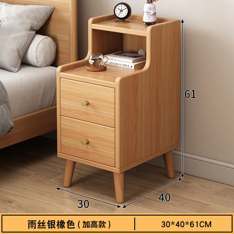 침대 사이드 협탁 원목 보조 선반 틈새 테이블 슬림 2단 서랍 A형 20x40x51 이미지 8