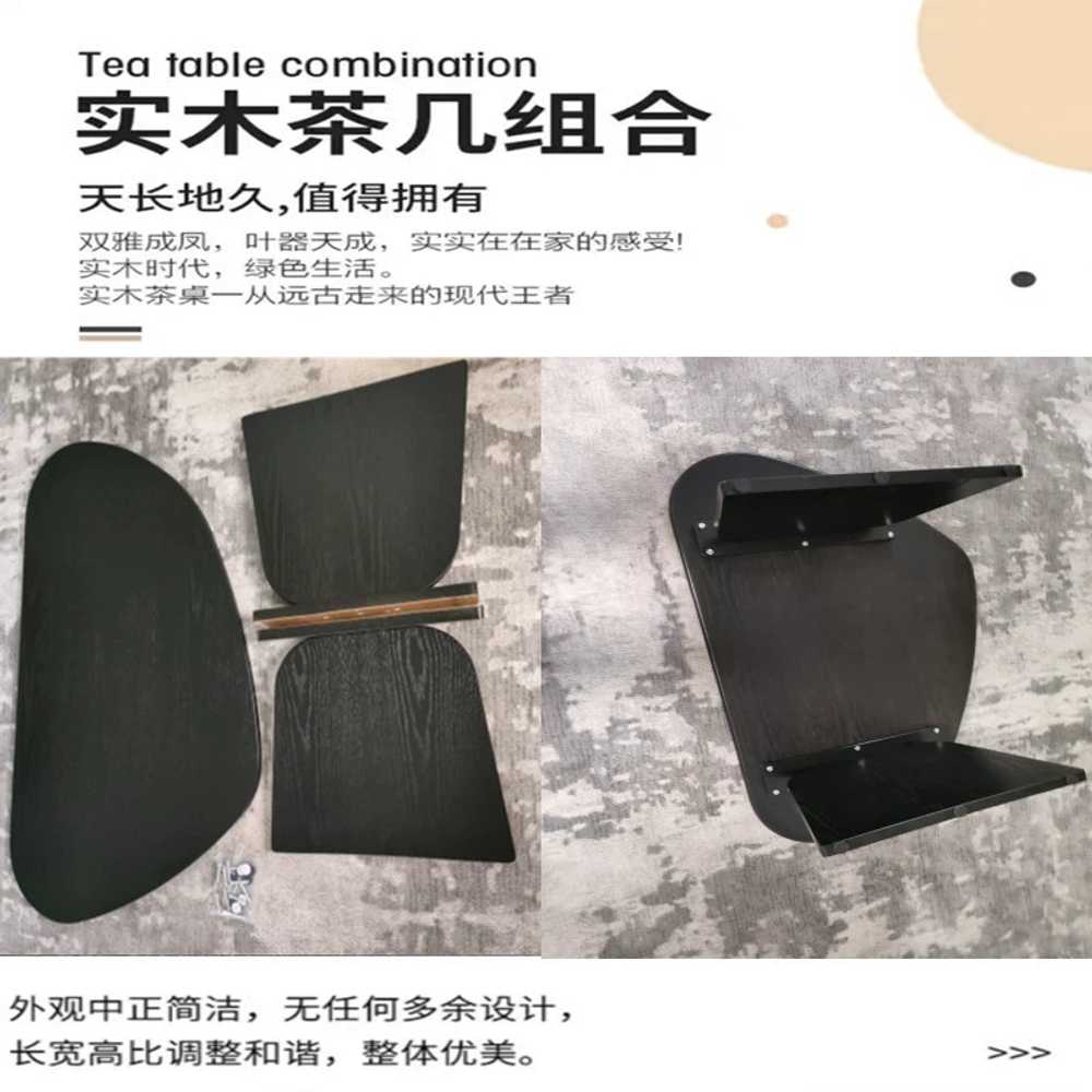 비정형 우드 소파테이블 거실 수입 원목 노르딕 탁자 100x60x42cm - 상세 이미지 5
