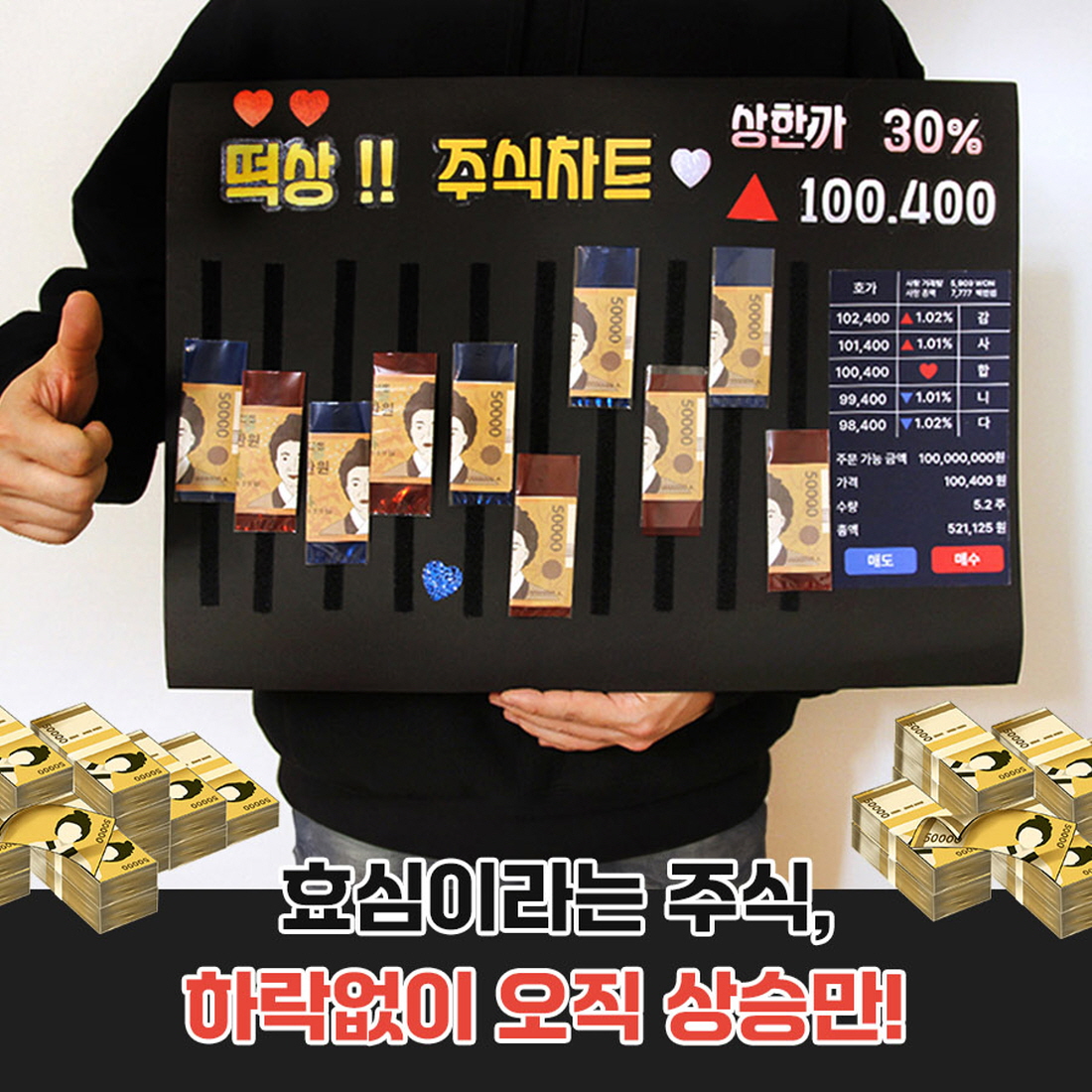 주식차트 남편생일이벤트 용돈박스 아빠 남자친구 와이프 결혼기념일 현금 선물 이벤트 - 상세 이미지 3