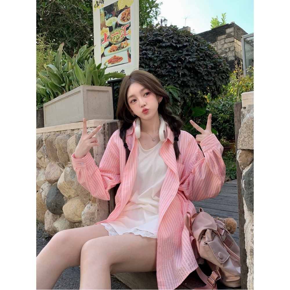 용감무쌍 용수정 46회 엄현경 셔츠 블라우스 용수정 루즈핏 줄무늬 의상 옷 패션 - 상세 이미지 4