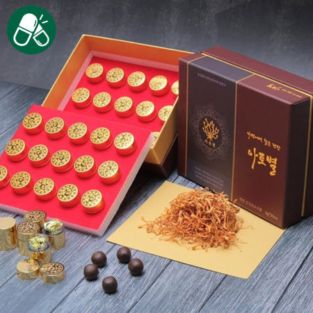 코디세핀 동충하초 30환 침향 녹용 홍삼 구기자 산수유 오미자 아토별 공진단상자