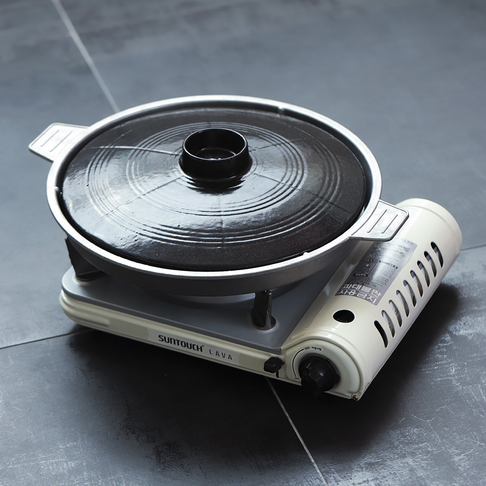 맥반석코팅 야외 업소 가정용 마늘 솥뚜껑 고기불판