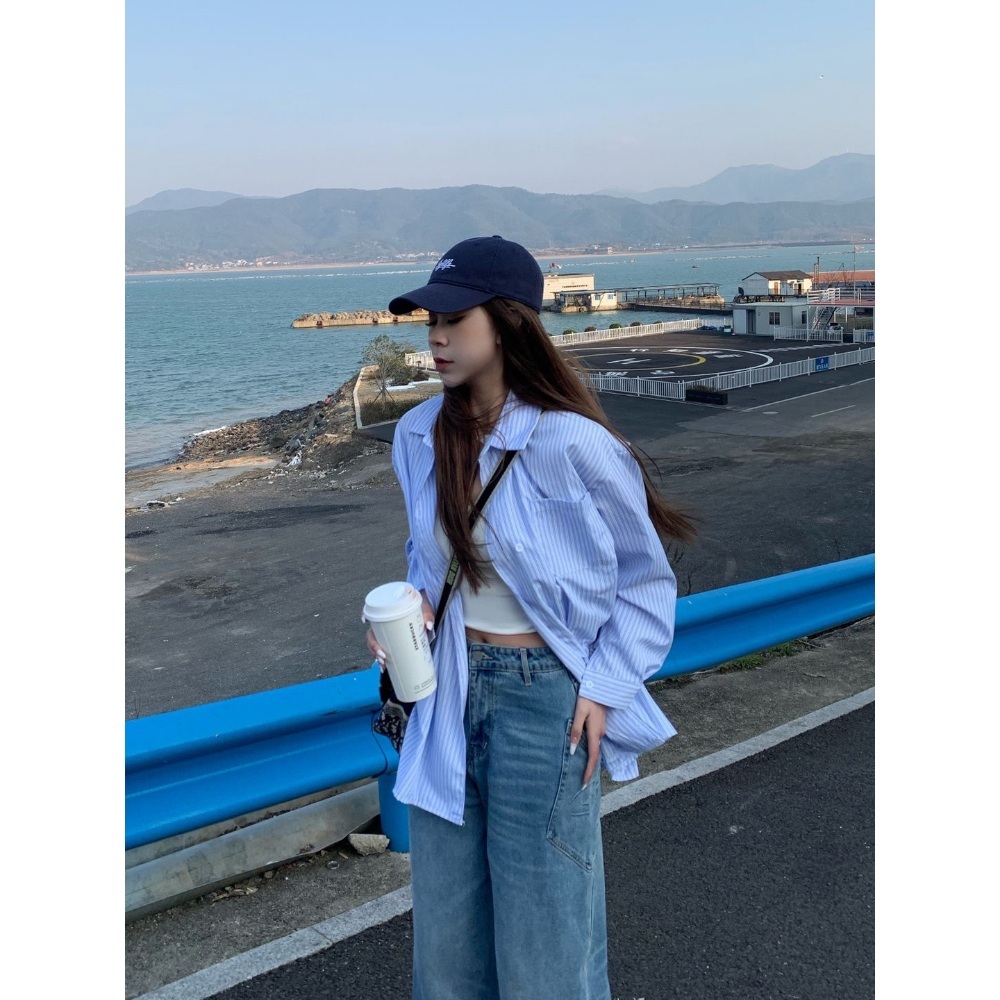 용감무쌍 용수정 46회 엄현경 셔츠 블라우스 용수정 오버핏 간절기 의상 옷 패션 - 상세 이미지 4