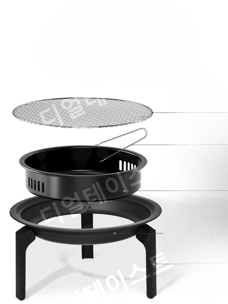미니 화로대 그릴 캠핑용 바베큐 스토브 접이식 피크닉 휴대용 취사용품 - 상세 이미지 3