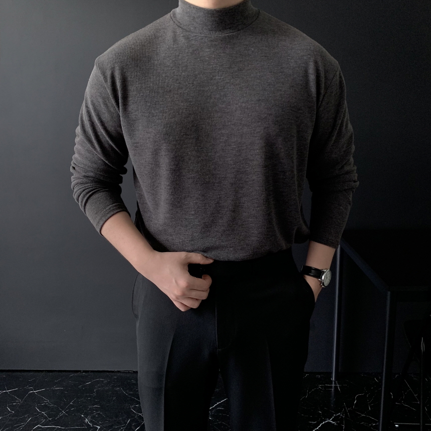 남자목티 남자반폴라티 남성면반목티 이미지 7