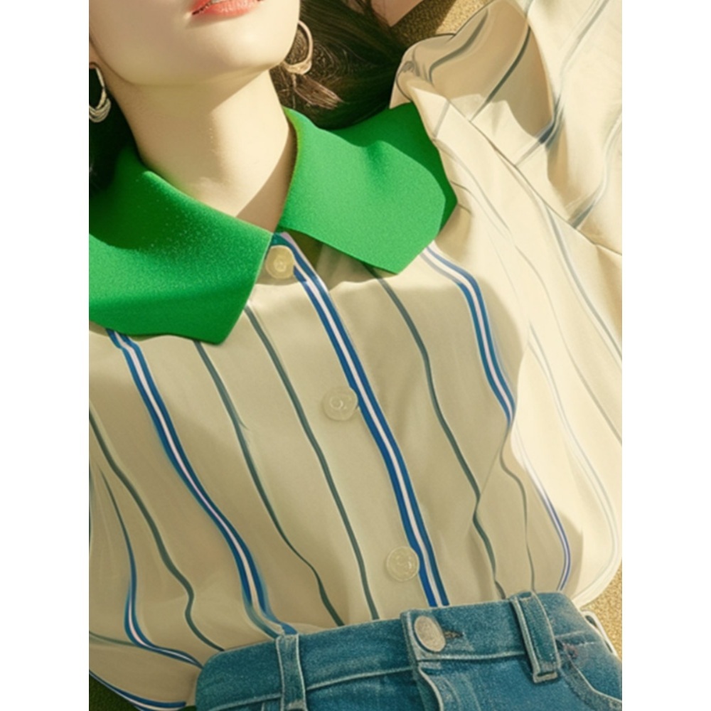 전참시 308회 홍현희 블라우스 셔츠 화려한 줄무늬 의상 옷 패션 - 상세 이미지 4