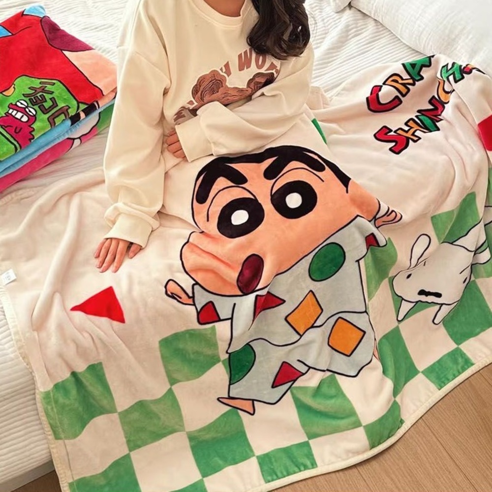 짱구는 못말려 담요 귀여운 짱구 캐릭터 캠핑 극세사 블랑켓 쇼파 블랭킷